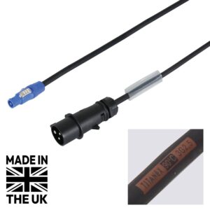 Tourspec 1m 2.5mm 16A Male Mennekes - powerCON Cable