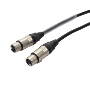 Elumen8 2m Neutrik XLR Female-Female Microphone Cable, Silver