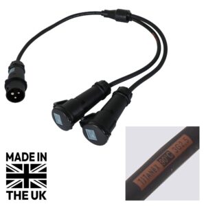 Tourspec Moulded Y Split - 2.5mm 16A Mennekes Connectors