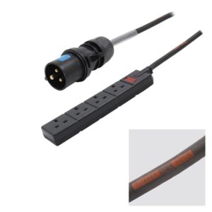 Elumen8 5m 16A Plug to 4 Gang 13A Socket Cable