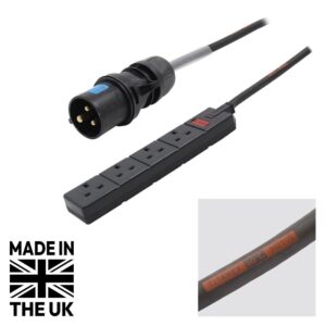Tourspec 5m 16A Plug to 4 Gang 13A Socket Cable