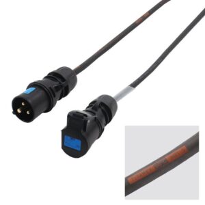 Elumen8 10m 1.5mm 16A Male - 16A Female Cable, PCE Midnight