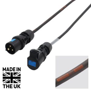 Tourspec 10m 1.5mm 16A Male - 16A Female Cable, PCE Midnight