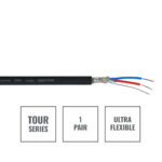Elumen8 TOUR Screened 1 Pair DMX Cable DMX1PRB, 100m Drum Black