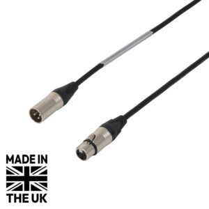 Tourspec 15m Neutrik XLR Male - XLR Female Microphone Cable, Silver