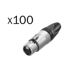 Neutrik XLR 3-Pin Female Socket Pack of 100 (NC3FXX-D)
