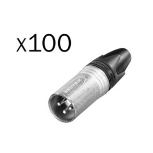 Neutrik XLR 3-Pin Male Plug Pack of 100 (NC3MXX-D)