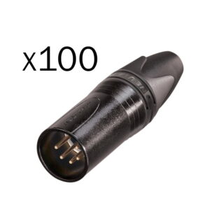 Neutrik XLR 5-Pin Male Plug Black NC5MXX-BAG-D (Pack of 100)