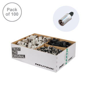 Neutrik XLR 3-Pin Male Socket NC3MXX-WOB (Pack of 100)