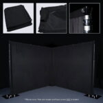 LEDJ 3 x 5m Black Molton Pocket Drape
