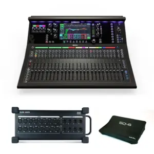Allen & Heath SQ-6+ with DX168 Audio Rack & Dust Cover