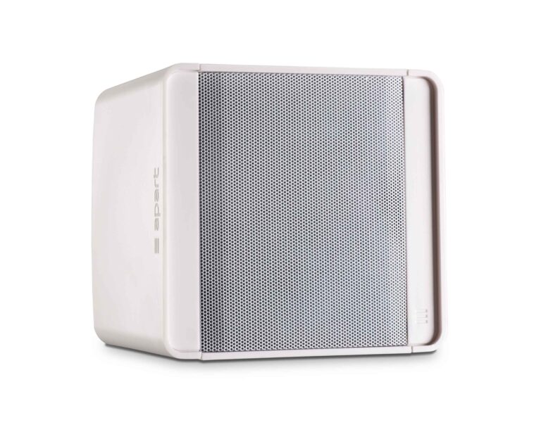 Apart KUBO3 White 3″ 40W 8Ω Cube Design Speaker + Bracket