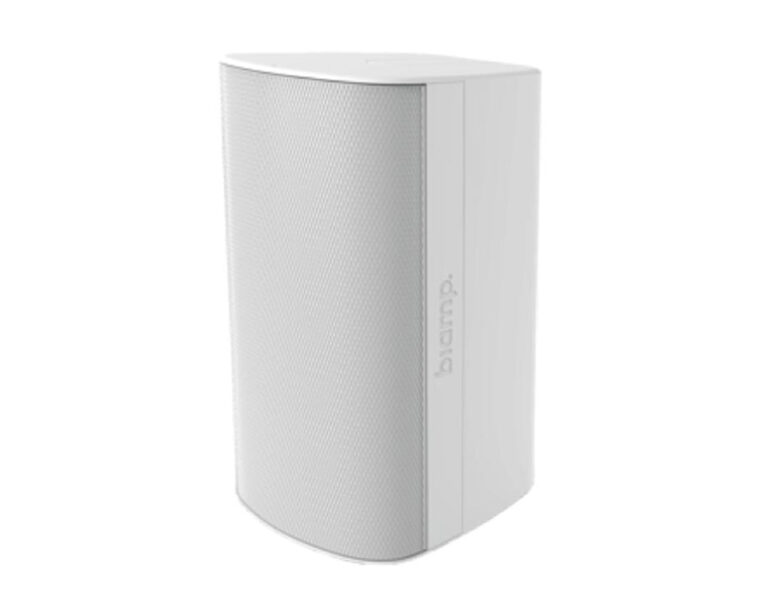Biamp EX-S10 10″ IP54 2-Way Coaxial Speaker with U-Bracket White