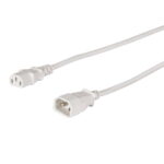 LEDJ 3m IEC Male - IEC Female Cable (White Sheath)