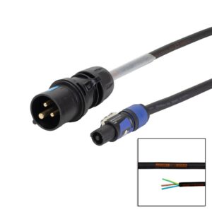 Elumen8 1.5m 2.5mm 16A Male - powerCON Cable