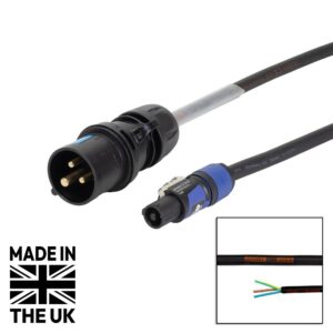 Tourspec 1.5m 2.5mm 16A Male - powerCON Cable