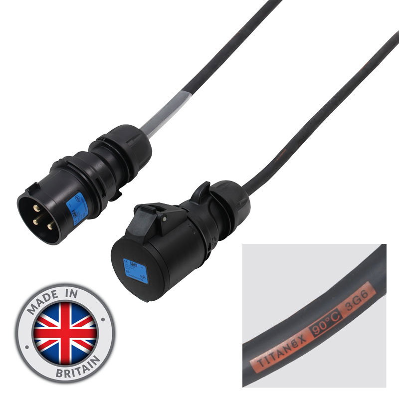 Elumen8 25m 32A Male - 32A Female 1PH 6mm 3C Cable Elumen8 25m 32A Male - 32A Female 1PH 6mm 3C Cable - Image 1