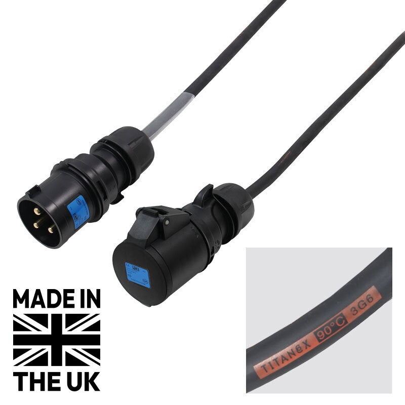 Tourspec 30m 32A Male - 32A Female 1PH 6mm 3C Cable Tourspec 30m 32A Male - 32A Female 1PH 6mm 3C Cable