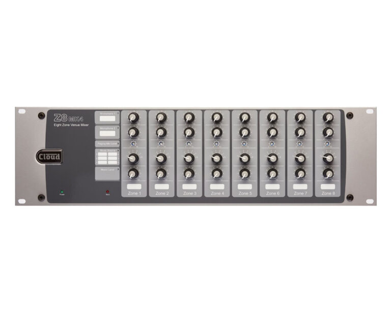 Cloud Z8 Mk4 Eight Zone-Mixer 6-Line+2-Mic+Paging Mic Input 3U