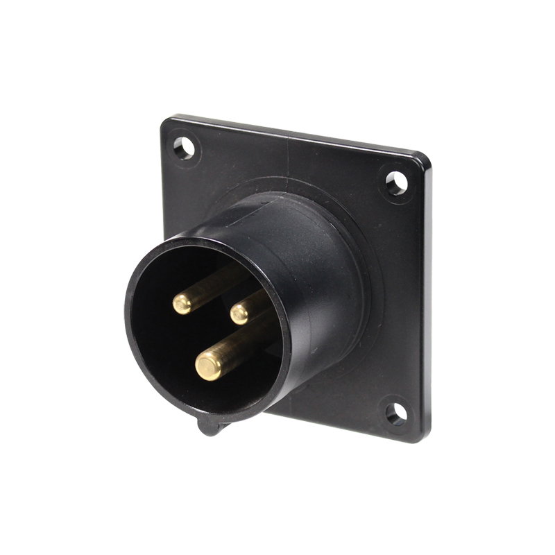 PCE 16A 230V 2P+E Black Appliance Inlet (613-6X) PCE 16A 230V 2P+E Black Appliance Inlet (613-6X) - Image 1