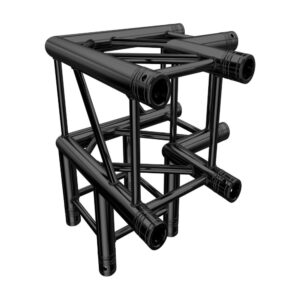 Global Truss F34 Standard 3 Way 90 Degree Corner Stage Black