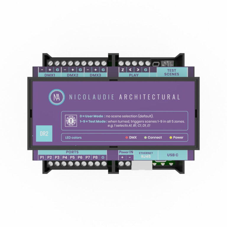 Nicolaudie Architectural DINA-DR2 DIN Rail Lighting Controller