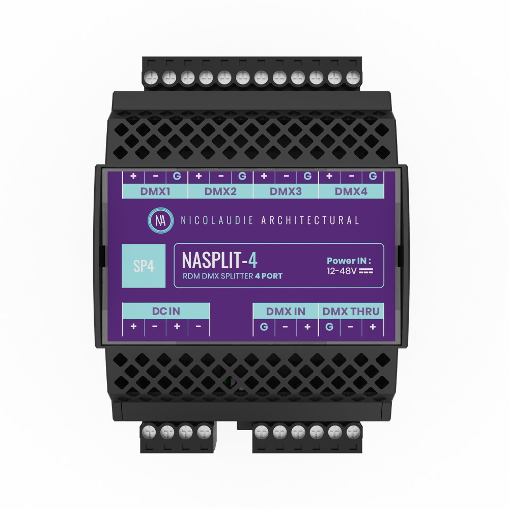 Nicolaudie Architectural NASPLIT-4 DMX/RDM Splitter Nicolaudie Architectural NASPLIT-4 DMX/RDM Splitter - Image 1