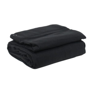 LEDJ 6 x 3m Black Serge Drape