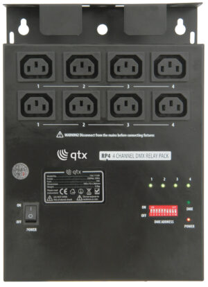 QTX RP4 4 Channel DMX Relay pack