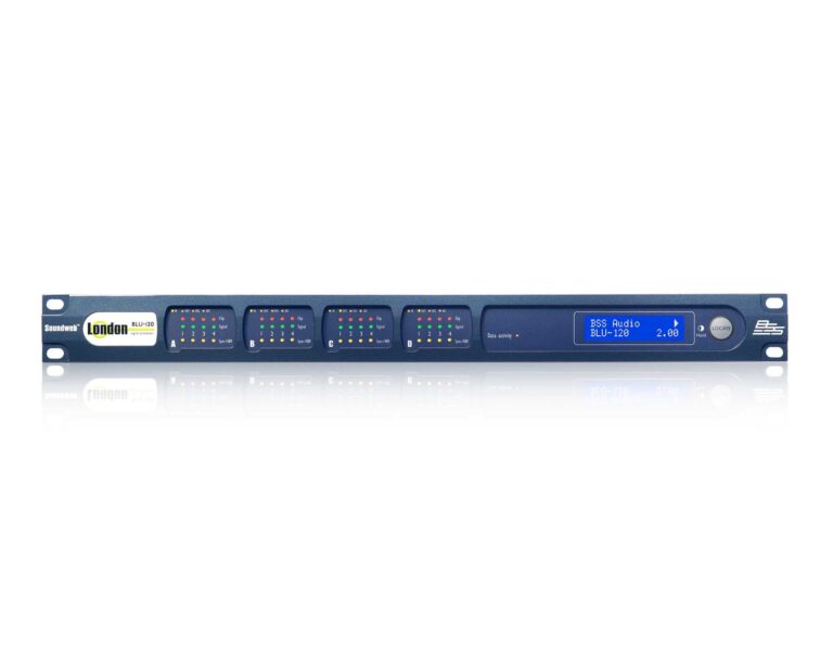 BSS BLU120 Soundweb London Signal Processor - Chassis Only, 4 Card Slots, 1U