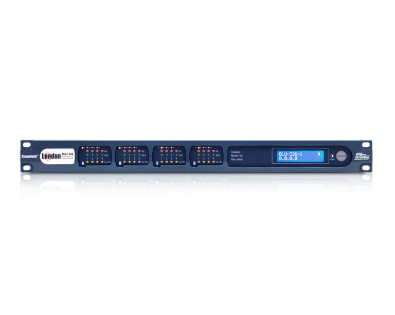BSS BLU-326 Soundweb London Signal Processor - Dante/AES67, Chassis Only, 1U (BLU320 + Dante)