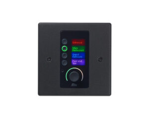 BSS Contrio EC-4BV Soundweb London Ethernet Wall Controller, 4 Buttons + Volume, Black (EU)