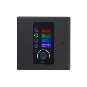 BSS Contrio EC-4BV Soundweb London Ethernet Wall Controller, 4 Buttons + Volume, Black (EU)