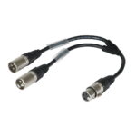 W Audio CABL128 0.25m XLR Female to 2 x XLR Male Insert Cable