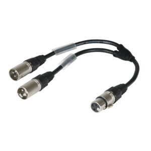 W Audio CABL128 0.25m XLR Female to 2 x XLR Male Insert Cable