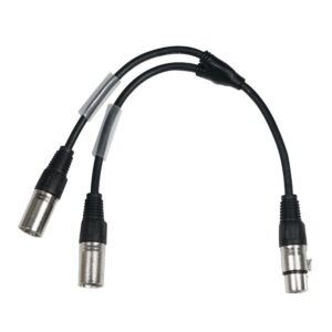 W Audio CABL128 0.25m XLR Female to 2 x XLR Male Insert Cable