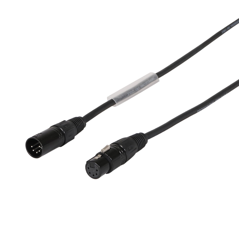 LEDJ 3m 5-Pin Male XLR - 5-Pin Female XLR DMX Cable LEDJ 5-Pin XLR DMX Cable 3m Male to Female 110Ω Double Shielded (CABL186)