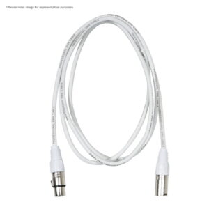 LEDJ 3-Pin XLR DMX Cable 10m Male to Female 110Ω White Sheath (CABL209)