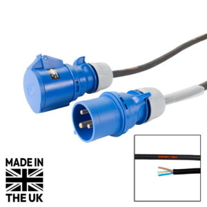 Tourspec 15m Blue 32A 6mm 3-Core Single-Phase Power Cable (CABL2103)