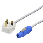 LEDJ 1.25m 13A to Seetronic PowerTwist Power Cable 1.5mm² White Sheath (CABL249)