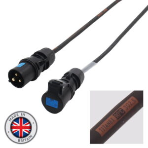 Elumen8 0.5m 16A Male to 16A Female Power Cable 2.5mm² H07RN-F (CABL269)