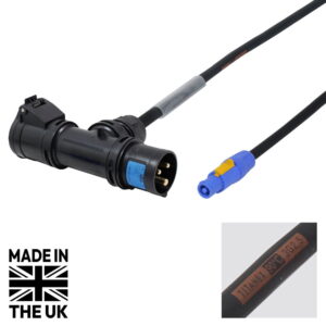 Tourspec T-Connect to powerCON NAC3FCA Power Cable 3m 2.5mm² H07RN-F (CABL299C)