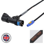 Elumen8 T-Connect to powerCON NAC3FCA Power Cable 10m 2.5mm² H07RN-F (CABL299E)