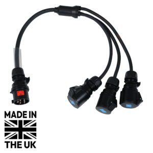 Tourspec Moulded Y-Split 32A 3PH Male to 3 x 32A 1PH Female (CABL483)