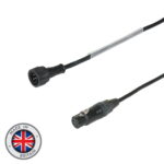 LEDJ 1m Hydralock to Neutrik 5-Pin XLR IP65 DMX Cable Spectra Series (CABL494)