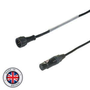 LEDJ 1m Hydralock to Neutrik 5-Pin XLR IP65 DMX Cable Spectra Series (CABL494)