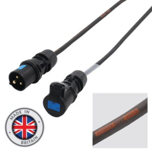 Elumen8 2m 16A Male to 16A Female Power Cable 1.5mm² H07RN-F PCE Midnight (CABL511)