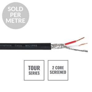 Elumen8 TOUR MIC1PRB Screened 2-Core Microphone Cable, Black (CABL605PM)