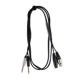 W Audio CABL66 2m Dual Audio Cable – 2 x XLR Female to 2 x 6.35mm Mono Jack