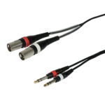 W Audio CABL661 2m Dual Audio Cable - 2 x XLR Male to 2 x 6.35mm Stereo Jack